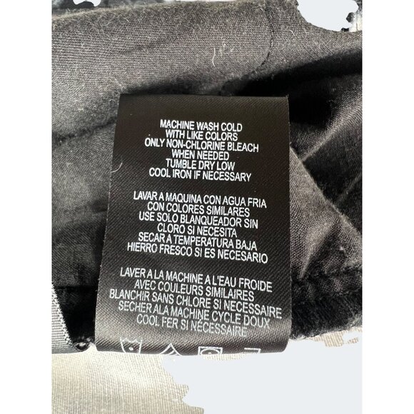 Karl Lagerfeld Tie-Dye Black & White Skinny Jeans Womens Size 12 Frayed Hem - Picture 6 of 14